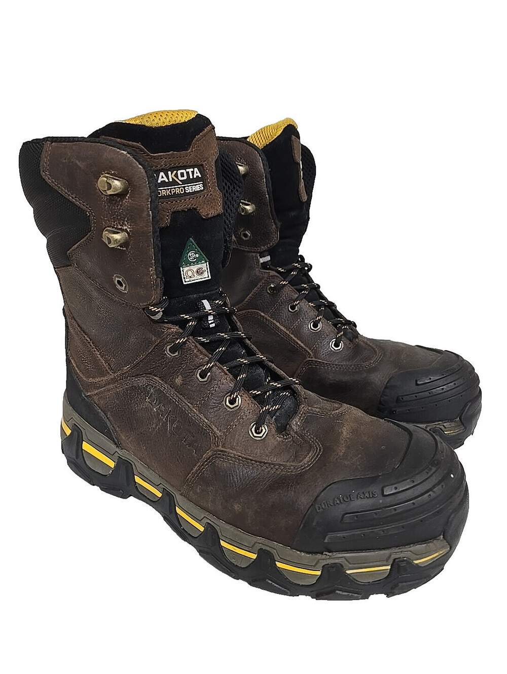 Dakota Men's 8'' 8550 Comp Toe Comp Plate Work Boots Brown Size 13M